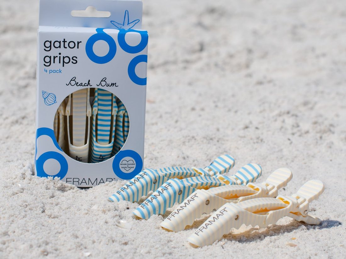 Skřipce Framar Gator Grips Beach Bum s krabičkou v písku