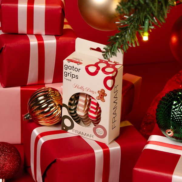 Krabička skřipců Holly Days mezi dárky