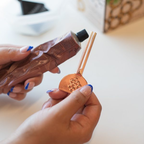Natočená tuba na vytlačovači Rose Gold