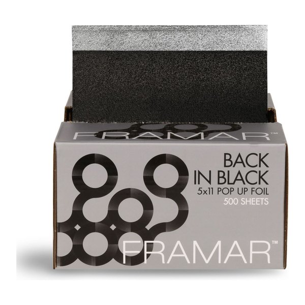 Fólie Framar Back in Black, 500 předřezaných listů 13 × 28 cm