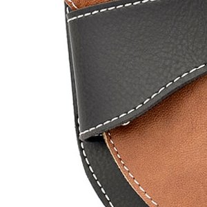 Černohnědá ekokůže s bílým prošitím pouzdra BG103