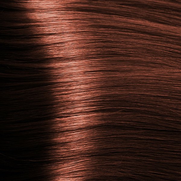 Vzorek odstínu henny Voono Rose Brown na prameni vlasů