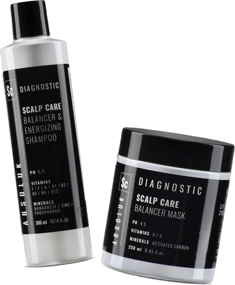 Absoluk Gift Set Balance, šampon a maska na mastící se vlasy v dárkové tašce