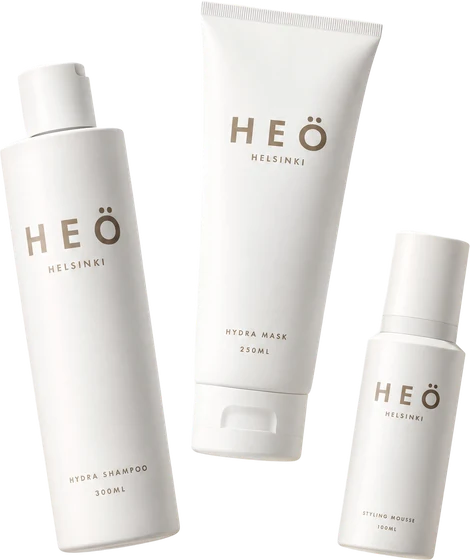HEÖ Helsinki Gift Set Hydra, šampon a maska s dárkem Styling Mousse mini