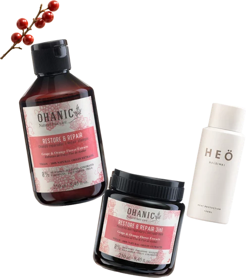 Ohanic Gift Set Repair, šampon a maska 3v1 s dárkem HEÖ mini