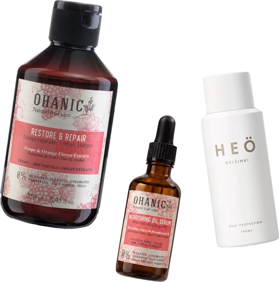 Ohanic Gift Set Nourishing Oil, šampon a olejové sérum s dárkem HEÖ mini