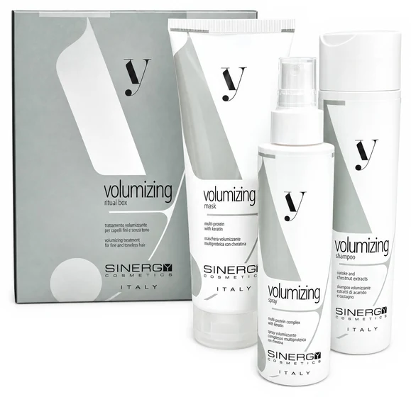 Sinergy Y3 Volumizing, šampon, maska a sprej ke kořínkům v dárkové krabičce