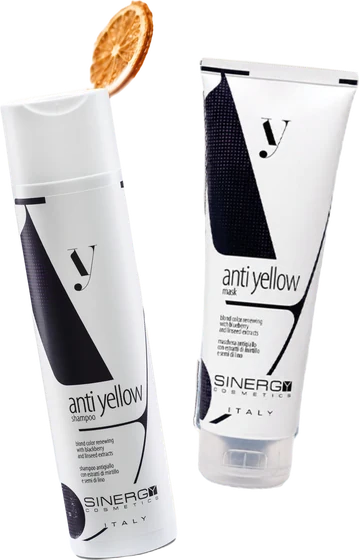 Sinergy Y5 Anti-Yellow, fialový šampon a maska na blond vlasy