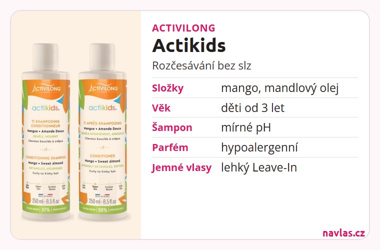 Activilong Actikids: dětský šampon a kondicionér od 3 let