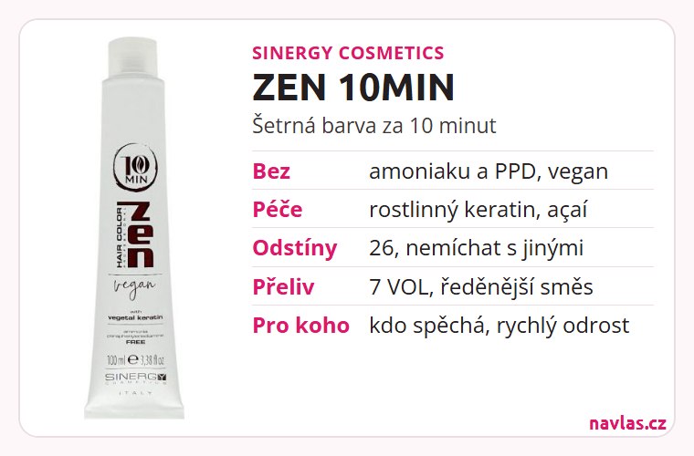 Sinergy ZEN 10MIN Hair Color v kostce