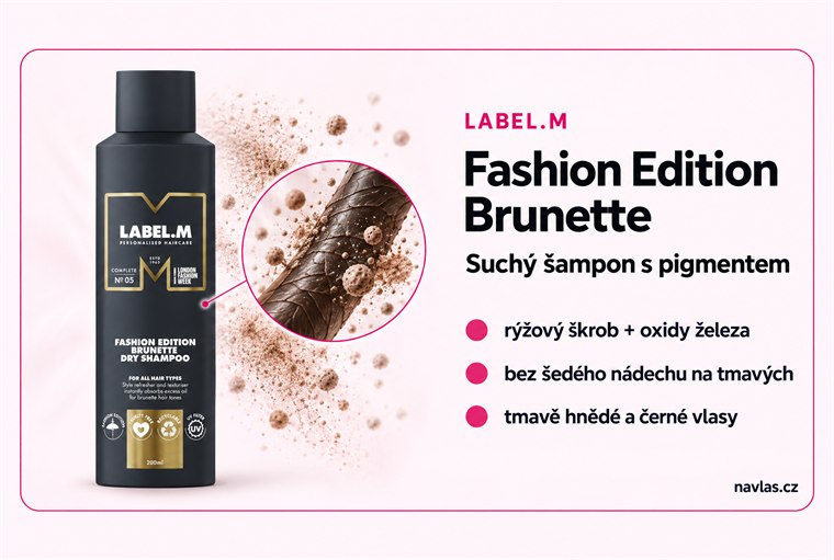 Label.M Fashion Edition Brunette Dry Shampoo v kostce: suchý šampon s pigmentem pro tmavé vlasy