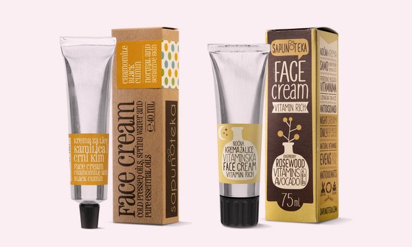 Sapunoteka denní krém Normal & Sensitive a noční krém Vitamin