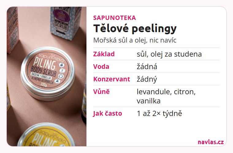Tělové peelingy Sapunoteka v kostce: mořská sůl a olej, bez vody a bez konzervantů, Lavender, Lemon a Vanilla